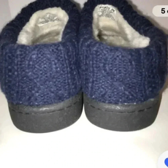 Clark’s woman’s Willowdean navy blue suede upper leather Size 6M slippers shoe - Picture 5 of 12
